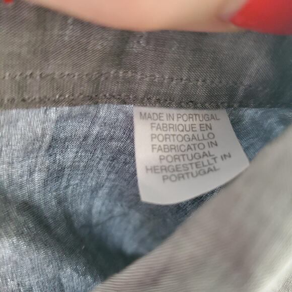 Paul Smith Shirt Mens Medium Gray Button Up Long Sleeve Made In Portugal Cotton - Picture 6 of 8